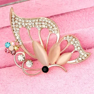 Rhinestone Butterfly Decor Brooch/Pin